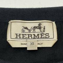 正規品 HERMES エルメス H-LOGO sweatshirt エンボス ステッチ Hロゴ スウェット トレーナー プルオーバー ブラック XS メンズ_画像9