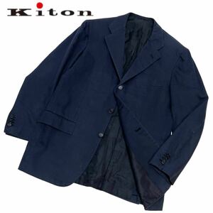 正規品 Kiton Napoli キートン ナポリ キトン コーデュロイ 3B シングル テーラードジャケット ブレザー ビジネス 50 ネイビー イタリア製