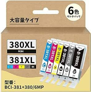 【SANCTink】Canon 381 380 XL 互換インク キャノン用 BCI-381XL BCI-380XL 6MP 6色