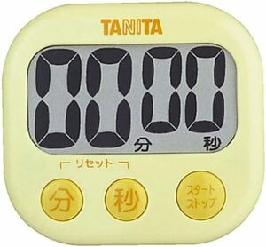 タニタ キッチン 勉強 学習 タイマー マグネット付き 大画面 大音量 100分 イエロー TD-384 YL でか見えタイマー