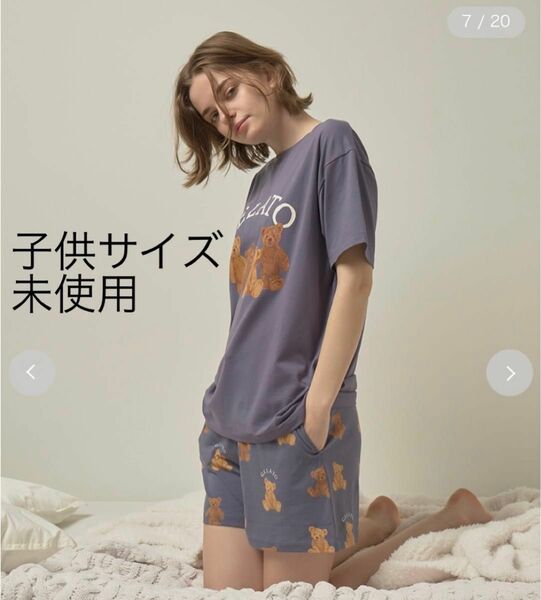 【JUNIOR】ベアワンポイントTシャツ&ベア柄ショートパンツセット　新品未使用　定価9,790円