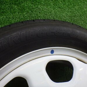 ★ バリ山!! スズキ純正 ハスラー MR31S MR41S 15インチ スチール 4.5J PCD100 4穴 BS NEXTRY 165/60R15 2021年 1本 ホワイト ①[06009436]の画像2