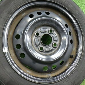 ★溝あり ダイハツ純正 ミラ ココア L675S 14インチ スチール 4.5J PCD100 4穴 BS NEWNO 155/65R14 2022年 1本 タント ムーヴ ①[06008128]の画像8