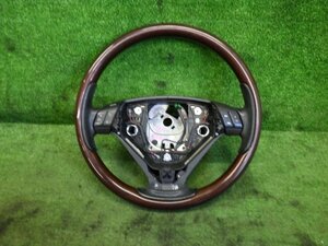 # H19 year Volvo V70 CBA-SB5244W SB Classic right H latter term original steering gear steering wheel wood leather wood grain leather used [06011926]