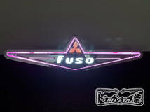 中型FUSO ふそうバスマーク用部品　ダイヤカットアクリル板 色:ピンク 1枚【中心クリア】P0036S _画像4