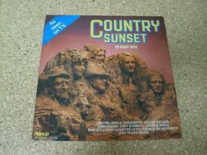 ◎Country Sunset★20 Giant Hits by Various Artists/ＵK ＬＰ盤 Willie Nelson Crystal Gayle Jim Reeves Loretta Lynn Eddy Rabbitt