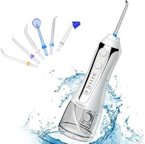  oral cavity washing vessel jet washer nasal irrigator nose ...5 -step adjustment portable ultrasound water .300ML tanker USB rechargeable IPX7 waterproof change nozzle 6ps.