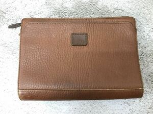 2594 BURBERRY バーバリー セカンドバッグ レザー 茶　ブラウン　クラッチバッグ 鞄 メンズ 紳士用 ファッション フォーマル 