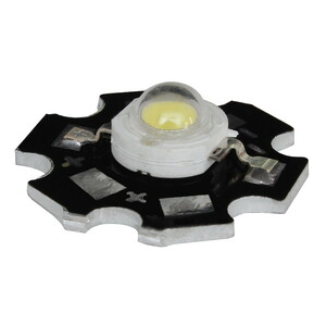  power LED 1W white color star type heat sink attaching 5 piece 