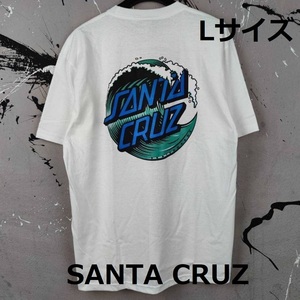 即決　新品　送料無料　サンタクルーズ　半袖Tシャツ　L　ストリート系　白　カリフォルニア　CA　LA　サーフィン　ボード　アウトドア