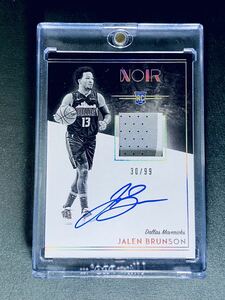 2018-19 Panini Noir Jalen Brunson Rookie Patch Auto /99 ジェイレンブランソン