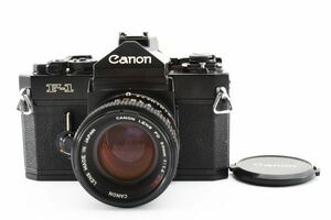 [良品] キヤノン Canon F-1 一眼レフ 35mm フィルムカメラ ブラック 黒 + FD 50mm f/1.4 S.S.C 2127358