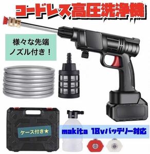  new product high pressure washer cordless rechargeable Makita makita battery interchangeable car wash cleaning 