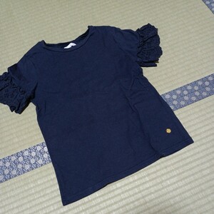 130cm dolcina ドルチーナ　半袖 カットソー 半袖Tシャツ　レース袖　女の子