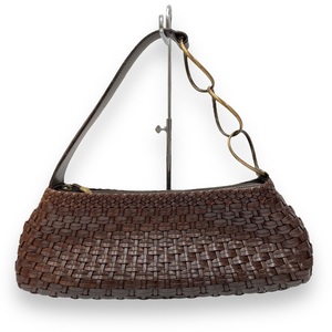 [IT4H00M2UZKG]PAULE KA paul (pole) ka handbag leather Brown tea color series lady's bag 
