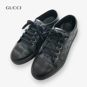 【ITC06MTHFA8G】美品 GUCCI グッチ GGキャンバス 426187 スニーカー 表記サイズ37