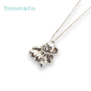 【ITLP6DAGDXC0】美品 TIFFANY&Co. ティファニー ネックレス テディベア くまモチーフ 熊 シルバー925 