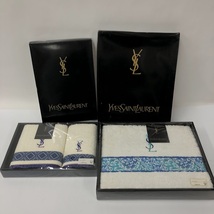 【ITO6MW6NTNQT】未使用 保管品 YVESSAINTLAURENT イヴサンローラン タオルセット バスタオル フェイスタオル ゲストタオル 3枚まとめ _画像1