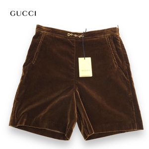 [IT0S8ATQQPO0] unused GUCCI Gucci velour short pants tag attaching 12