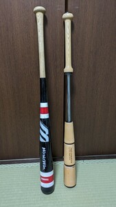 少年野球練習用バット２本　　カウンタースイング約900g、トレーニングバット約1200g