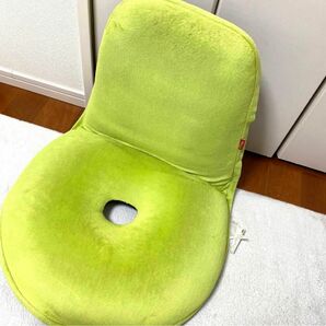 イス 椅子 チェア いす フロアチェア リクライニング フルフラット 座椅子 緑 黄緑 グリーン みどり インテリア 家具 