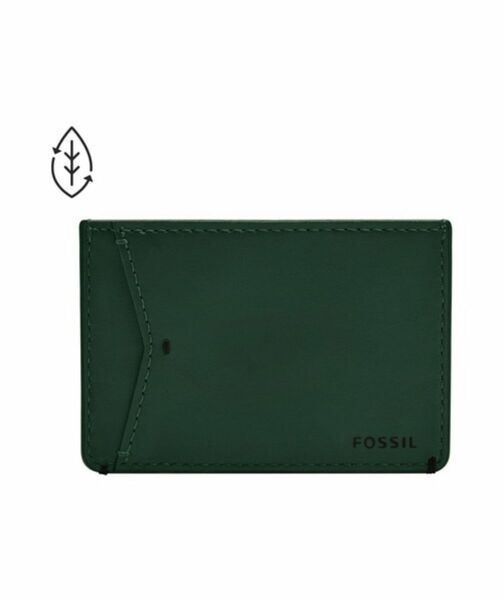 名刺入れ フォッシル　JOSHUA CARD CASE グリーン