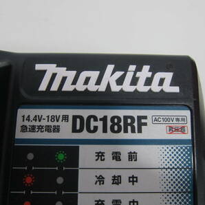 中古品 makita マキタ 純正 急速充電器 DC18RF 14.4V-18V用 USB端子付①の画像2