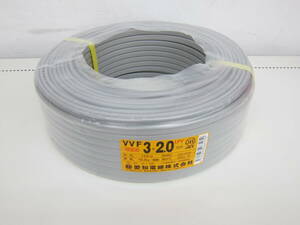  не использовался товар Aichi электрический провод VVF кабель 3×2.0 100m 2023 год 10 месяц производство 16.0kg 2.0-3C 2-3C нераспечатанный ③