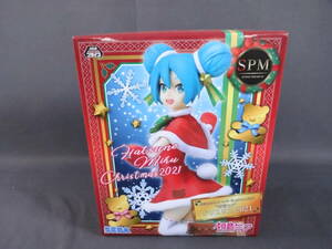 08/H075* Hatsune Miku super premium figure ~ Hatsune Miku ~ Christmas 2021* unopened * box damage equipped 