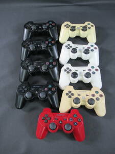 61/Q992* junk *PS3 exclusive use wireless controller set sale 9 piece set *DUALSHOCK3*PlayStation3* PlayStation 3* secondhand goods 