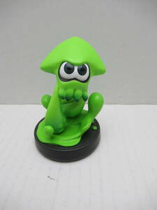 61/Q997★amiibo アミーボ スプラトゥーンシリーズ 【イカ グリーン】★アミーボ本体 単品★動作確認済/初期化済 中古品