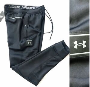 *H254 новый товар [ мужской XL(O)] чёрный черный Under Armor флис UNDERARMOUR Golf . рекомендация конический брюки-джоггеры 