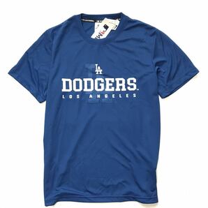 ▼S204 新品【メンズL】 青 MLB ライセンス商品 ロサンゼルス・ドジャース ドライメッシュ Tシャツ ワンポイントロゴ 大谷翔平の画像2
