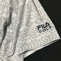 新品【メンズLL】白　FILA GOLF 総柄　アロハ柄 フィラゴルフ QUICK-DRY吸汗速乾 ストレッチ ポロシャツ_画像6