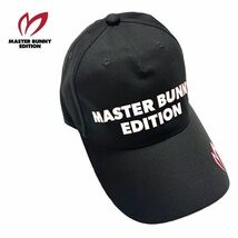 ▲B176 新品【メンズ/男女兼用/フリーサイズ】黒 MASTER BUNNY EDITION マスターバニーエディション キャップ ゴルフ_画像1