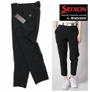 =K071 new goods [ men's M] black Descente Srixon Golf long pants bottoms stretch . eminent contact cold sensation function star . Pro joint development 