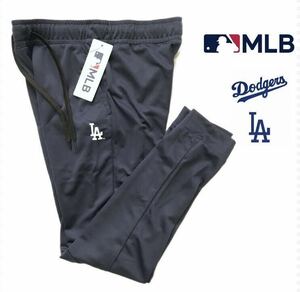 ▼S210新品【メンズL】紺ネイビー MLB公式ロサンゼルス　ドジャース　ロングパンツ　ジョガーパンツ ワンポイントロゴ　大谷翔平