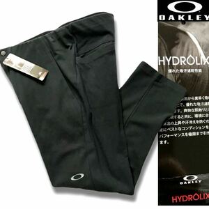 ●M219新品【メンズM】黒 オークリー（OAKLEY）ゴルフ アンクル ニット パンツ スウェット Hydrolix 吸水速乾性能 ベルトレス