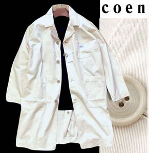 *M218 new goods [ size S]coen UNITED ARROWS beige ko-en Work cotton shop coat unbleached cloth spring coat spring summer 