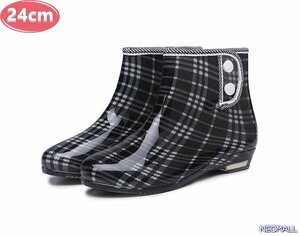  rain measures .* lady's stylish rain boots [496] 24.0cm color C rain shoes rain shoes rainy season measures . slide waterproof rain snow clear weather combined use 