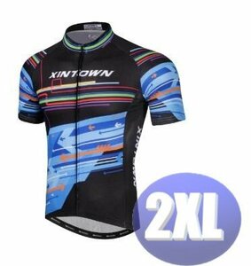 XINTOWN サイクリングウェア 半袖 2XLサイズ 自転車 ウェア サイクルジャージ 吸汗速乾防寒 新品 インポート品【n614】
