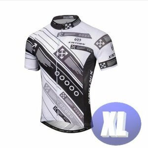 XINTOWN サイクリングウェア 半袖 XLサイズ 自転車 ウェア サイクルジャージ 吸汗速乾防寒 新品 インポート品【n610-wh】