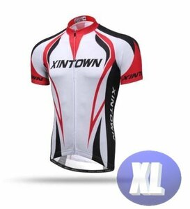 XINTOWN サイクリングウェア 半袖 XLサイズ 自転車 ウェア サイクルジャージ 吸汗速乾防寒 新品 インポート品【n617-rd】