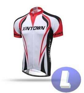 XINTOWN サイクリングウェア 半袖 Lサイズ 自転車 ウェア サイクルジャージ 吸汗速乾防寒 新品 インポート品【n617-rd】