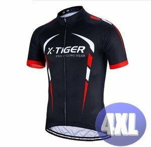 x-tiger サイクリングウェア 半袖 4XLサイズ 自転車 ウェア サイクルジャージ 吸汗速乾防寒 新品 インポート品【n604-rd】
