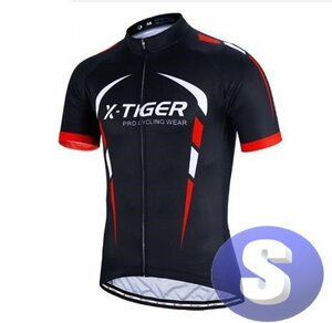 x-tiger サイクリングウェア 半袖 Sサイズ 自転車 ウェア サイクルジャージ 吸汗速乾防寒 新品 インポート品【n604-rd】