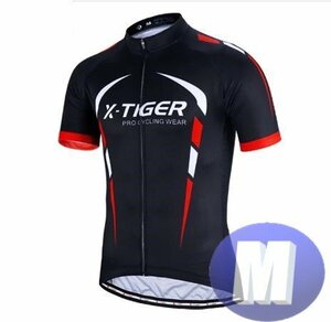 x-tiger サイクリングウェア 半袖 Mサイズ 自転車 ウェア サイクルジャージ 吸汗速乾防寒 新品 インポート品【n604-rd】