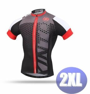 XINTOWN サイクリングウェア 半袖 2XLサイズ 自転車 ウェア サイクルジャージ 吸汗速乾防寒 新品 インポート品【n618】