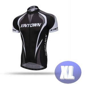 XINTOWN サイクリングウェア 半袖 XLサイズ 自転車 ウェア サイクルジャージ 吸汗速乾防寒 新品 インポート品【n617-bk】
