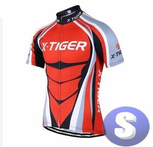 x-tiger サイクリングウェア 半袖 Sサイズ 自転車 ウェア サイクルジャージ 吸汗速乾防寒 新品 インポート品【n600-05】